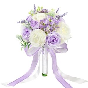 Purple and White Floral Bouquet